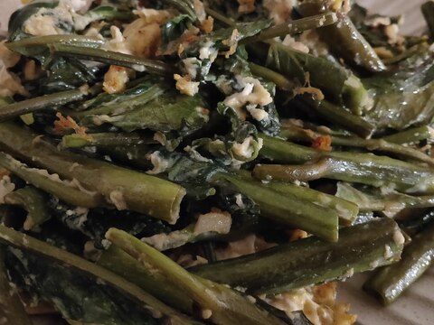 旨さが止まらない!空芯菜の卵炒め!